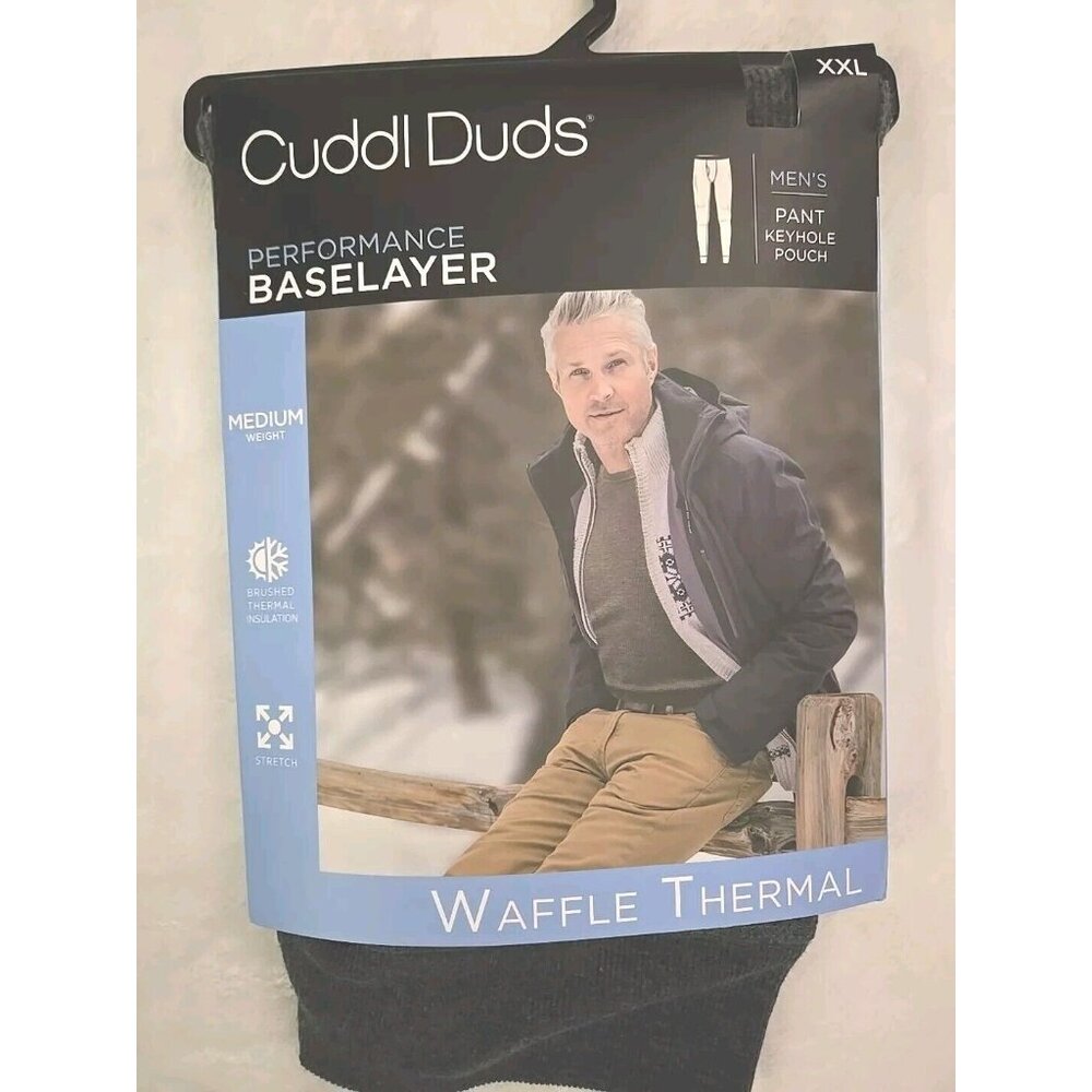Mens Cuddl Duds Midweight Waffle Thermal Performance Base Layer Pant Size XXL